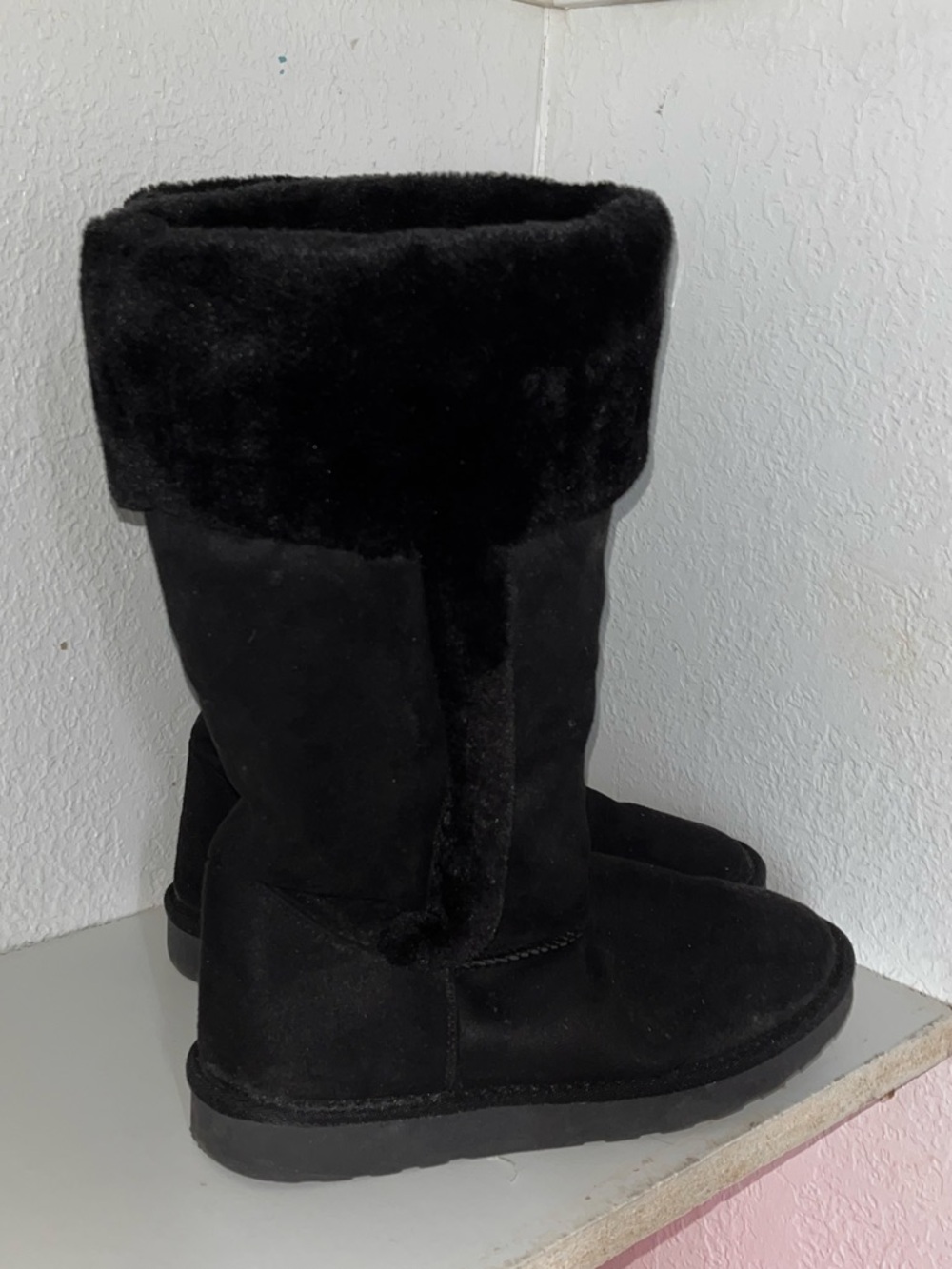 Black Faux Fur Lined Boots